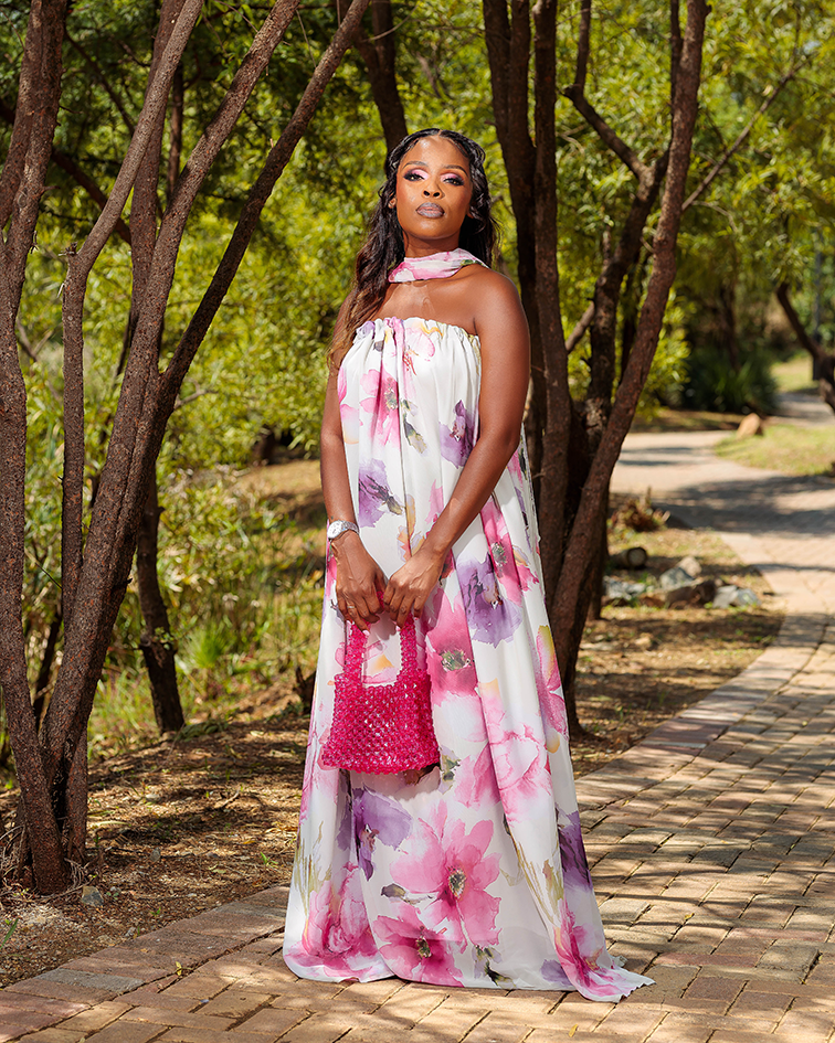 Nkosazana The Pink Floral Maxi - BMashilo Designs