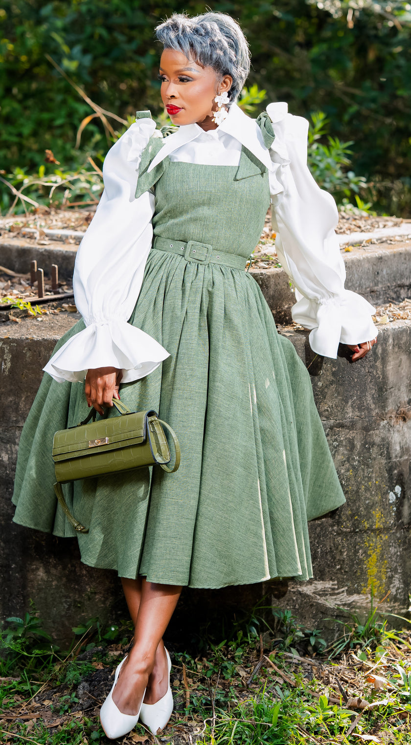 MORERO THE DRESS (OLIVE GREEN)