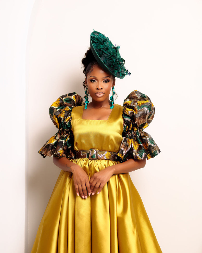 MOLEFE THE DRESS IN OLIVE