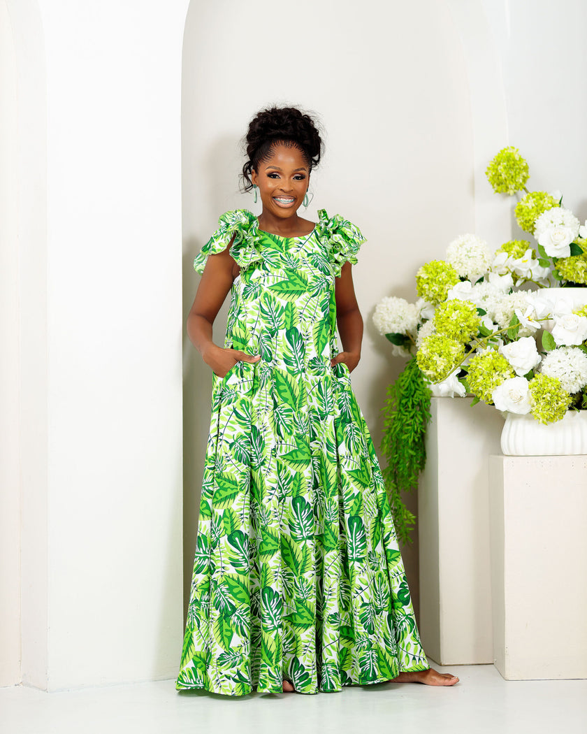 MOSHIDI THE TRAPEZE DRESS (FLOOR LENGTH)