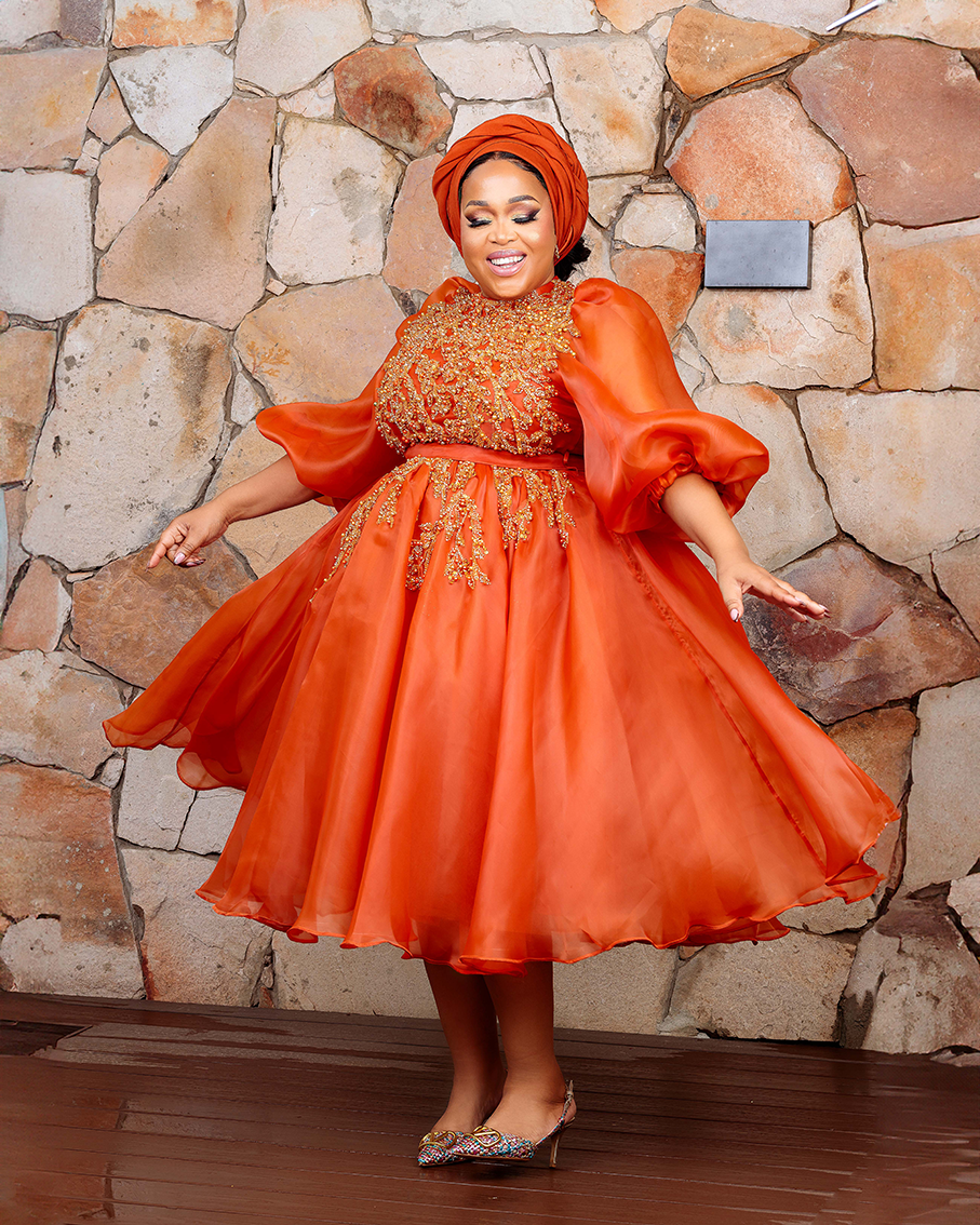 CUSTOMISED SERURUBELE IN BURNT ORANGE (LONG SLEEVE)