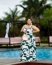 NKOSAZANA IN GREEN AND WHITE