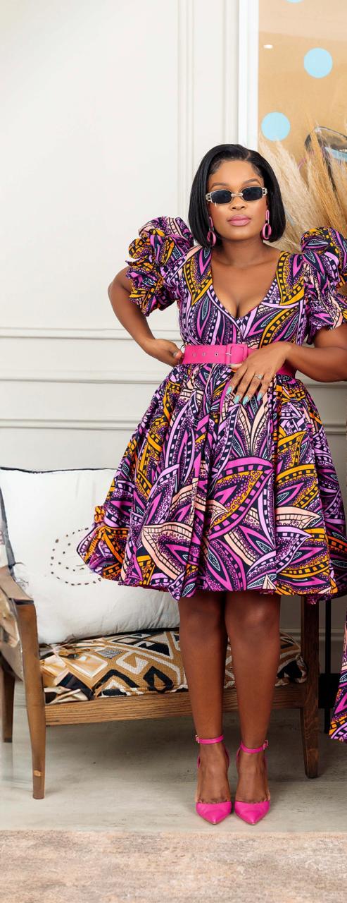 Maphuma The Ankara Dress In Mini Length