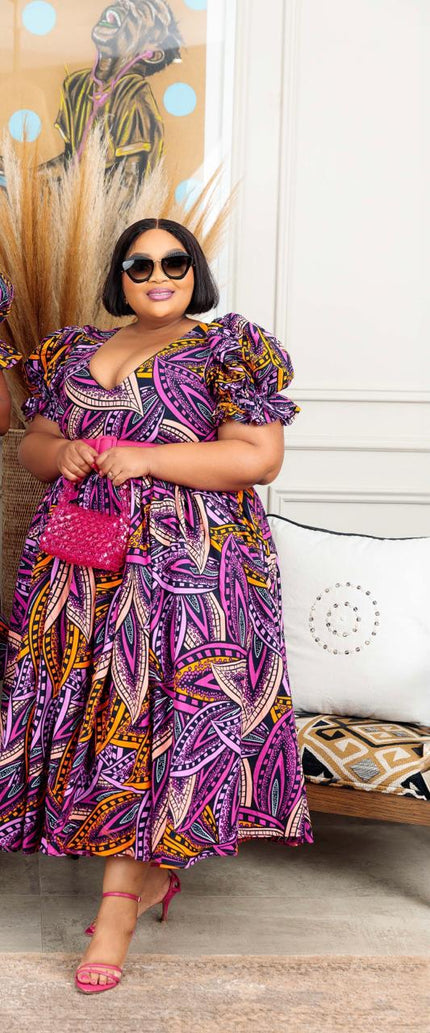 Maphuma The Ankara Dress In Tea Length