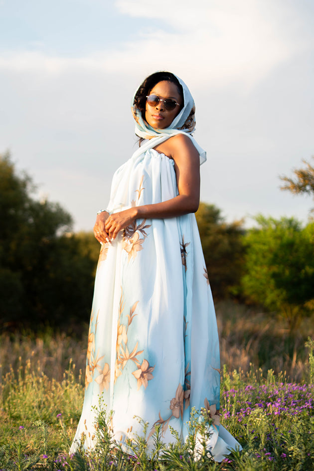 Nkosazana The Dress In Light Blue - BMashilo Designs
