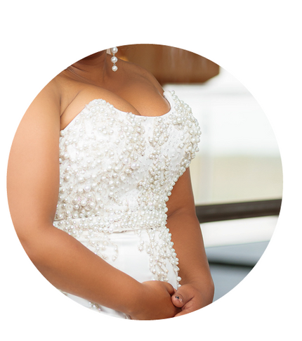 MASEBOTSANA IN WHITE (WITH OVERSKIRT)