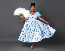 Serurubele In Satin Tea Length - BMashilo Designs