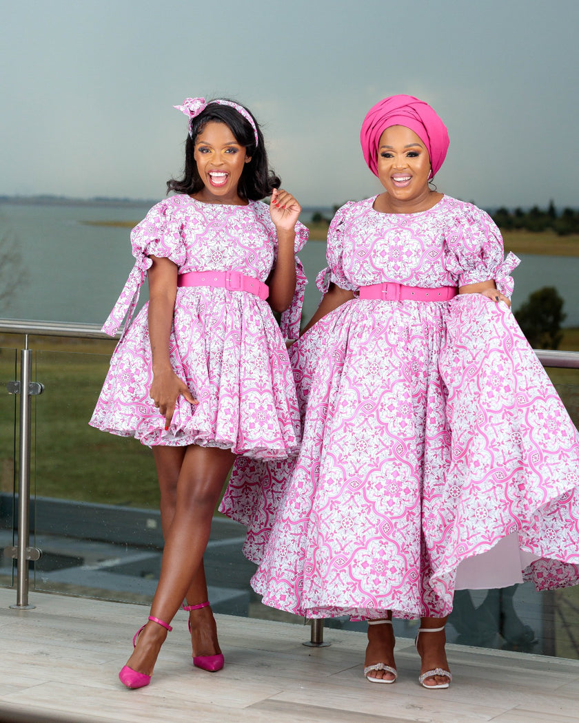 Motlalepule In Pink Mini Length