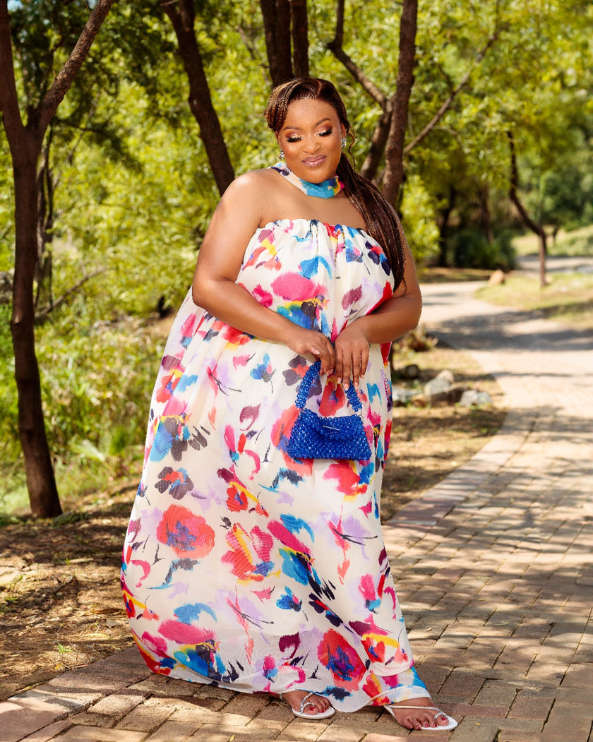 Nkosazana The Blue Floral Maxi - BMashilo Designs