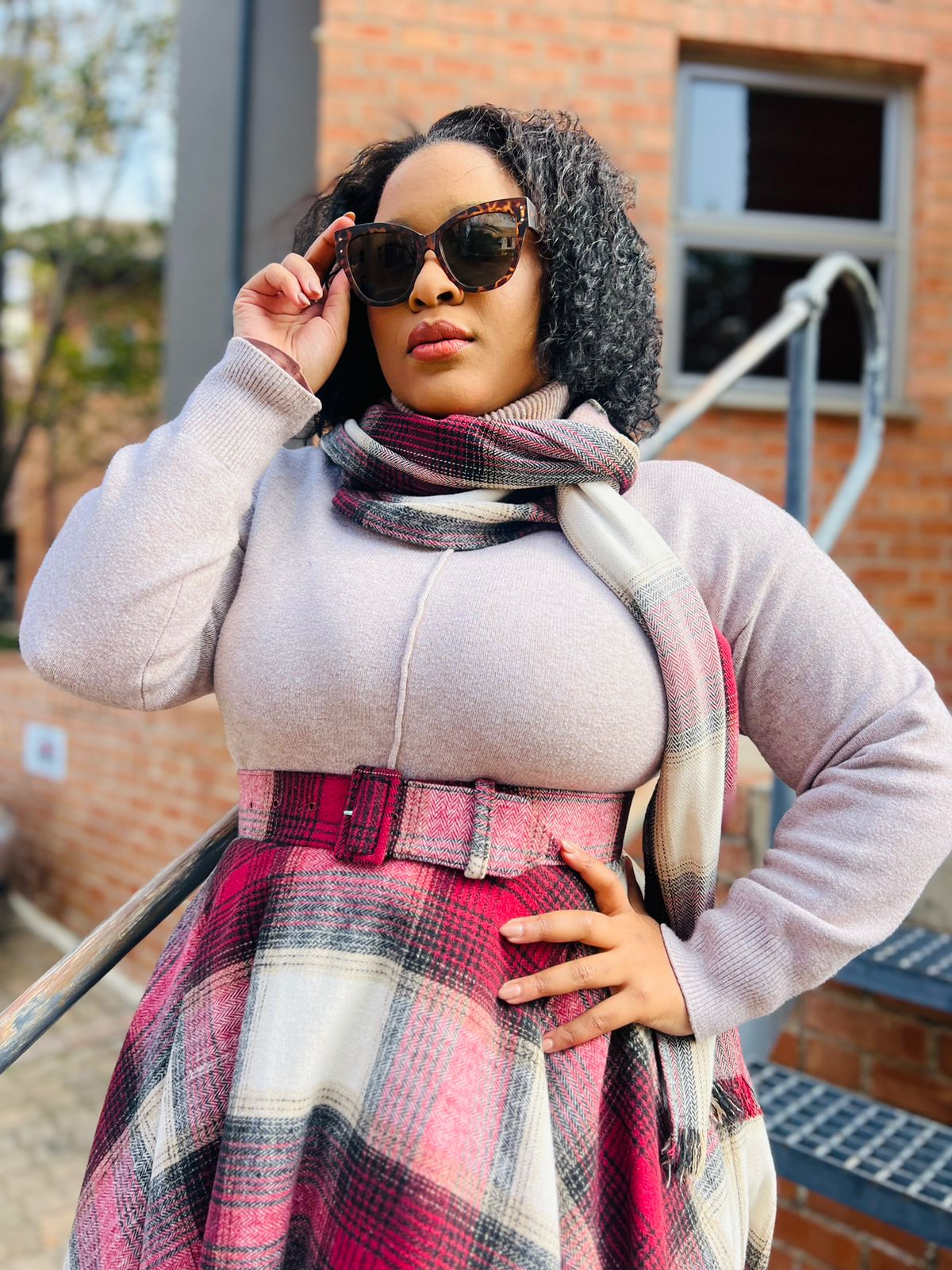 Motswapuleng The Skirt In Maroon (Tea Length) - Image 2