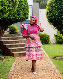 TLADI THE PLEATED DRESS IN PINK (TWO-STEP)