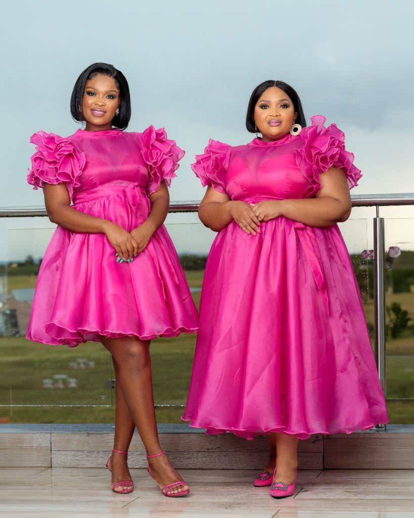 Serurubele in pink tea length – BMashilo Designs